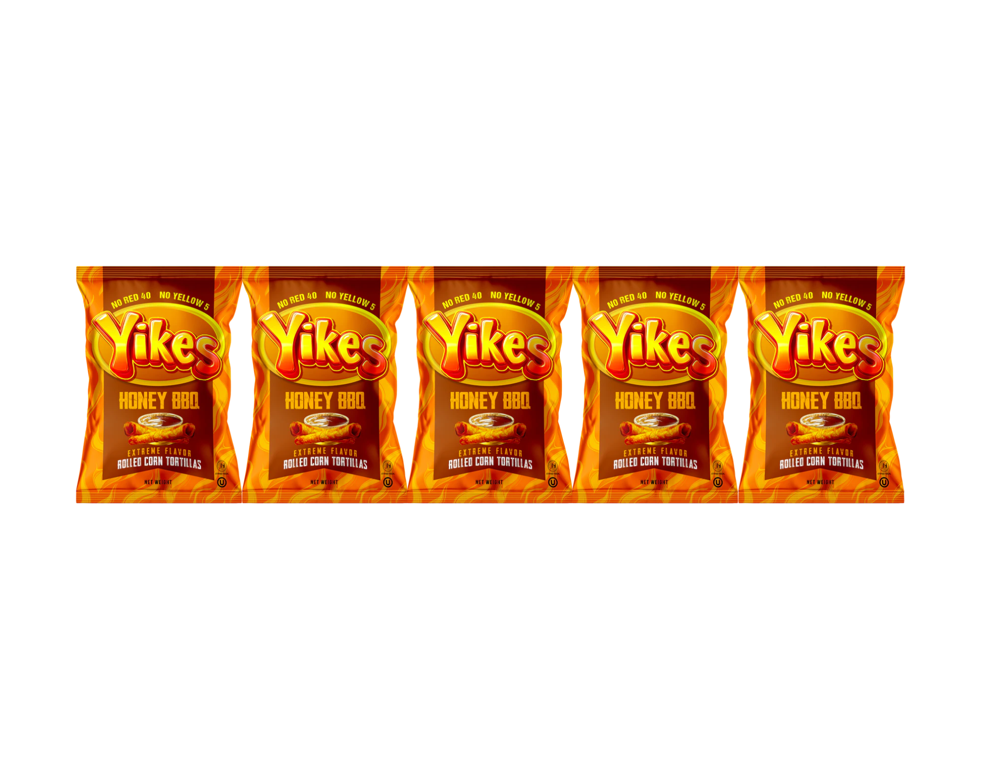 Yikes Honey BBQ Chips – Sweet & Smoky Barbecue Snack, 4oz (5-Pack)