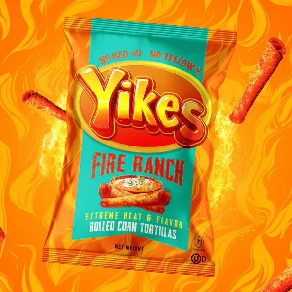 Yikes Fire Ranch – Spicy Ranch Snack, 4oz Bags (Case of 10)