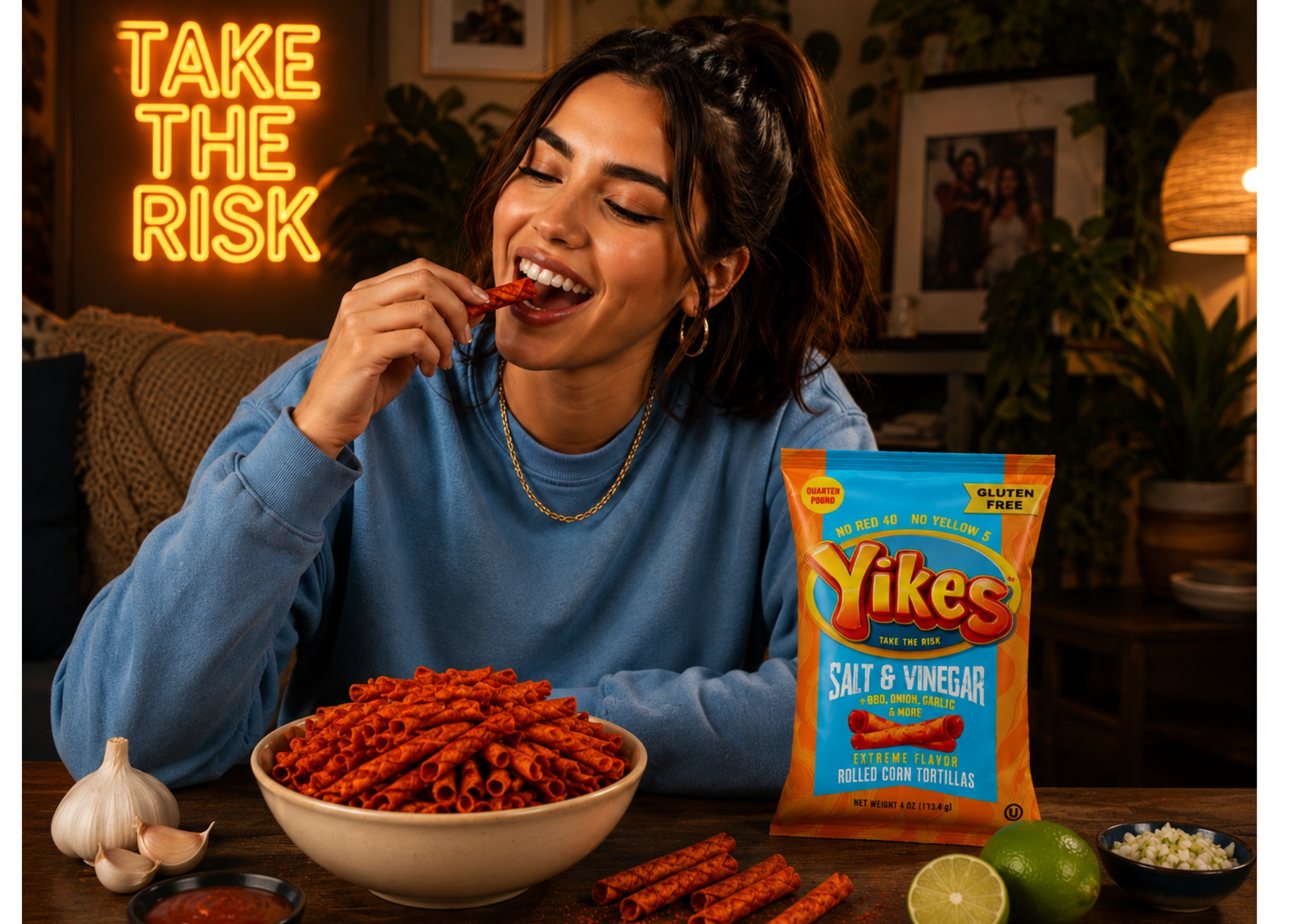 Yikes Salt & Vinegar Chips – Tangy Kettle Style Snack, 4oz (5-Pack)