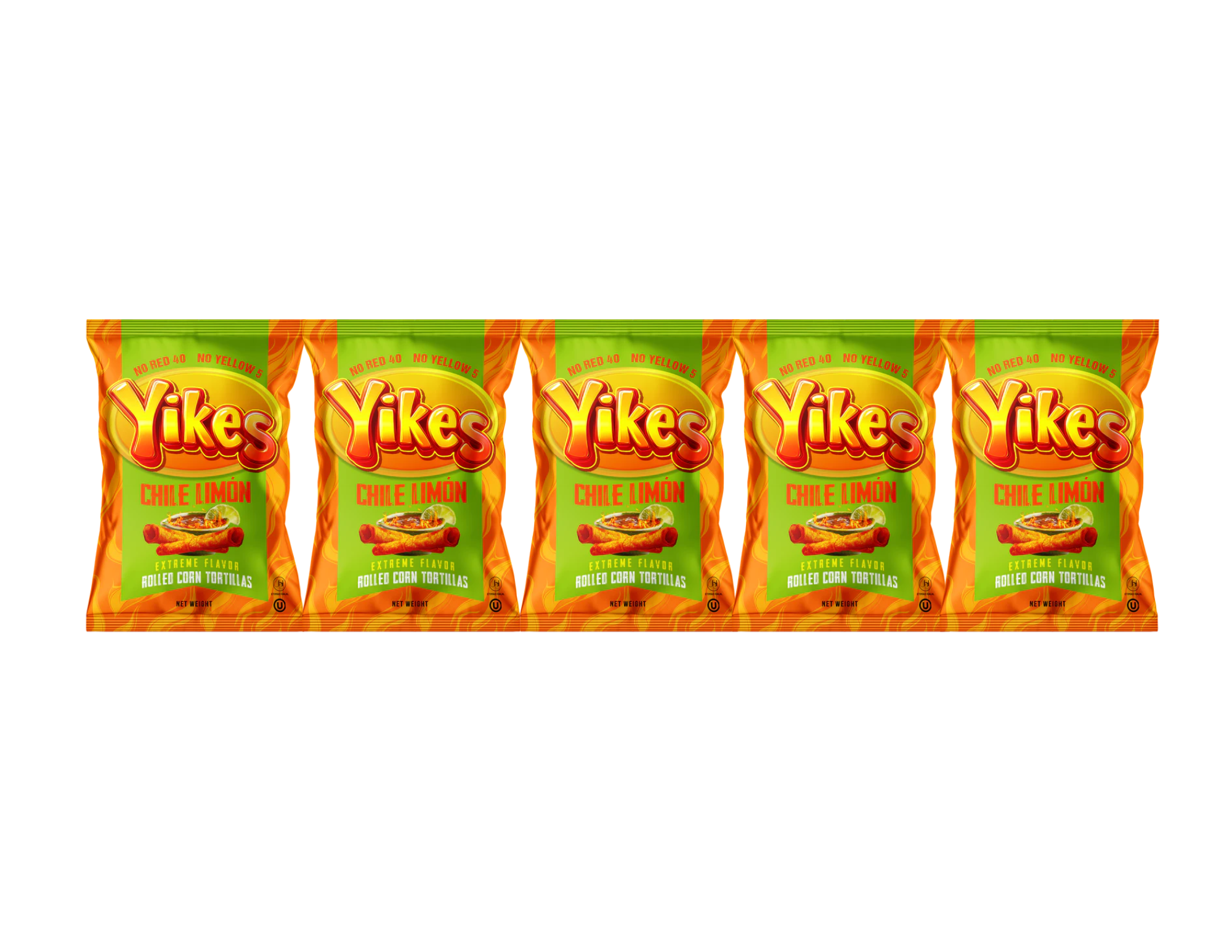 Yikes Chile Limón Chips – Spicy Chili Lime Snack, 4oz (5-Pack)