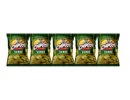 Chipoys Verde Mexican Style Potato Chips, 2.5oz (5-Pack)