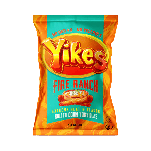 Yikes Fire Ranch – Spicy Ranch Snack, 4oz Bags (Case of 10)