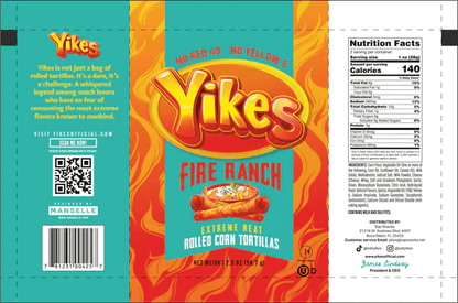 Yikes Fire Ranch – Spicy Ranch Snack, 4oz Bags (Case of 10)