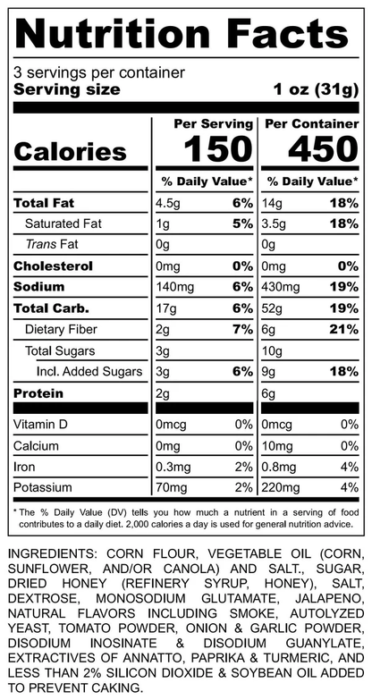 Yikes Honey Hot Chips – Honey Heat Snack, 4oz Bag