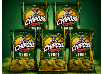 Chipoys Verde Mexican Style Potato Chips, 2.5oz (5-Pack)