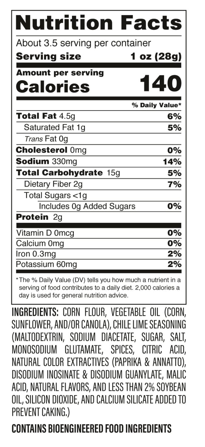 Yikes Chile Limón Chips – Spicy Chili Lime Snack, 4oz Bags (Case of 10)