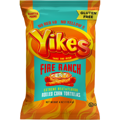 Yikes Fire Ranch – Spicy Ranch Snack, 4oz Bags (Case of 10)