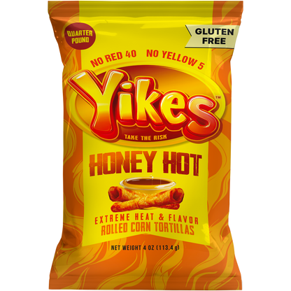 Yikes Honey Hot Chips – Honey Heat Snack, 4oz Bags (Case of 10)