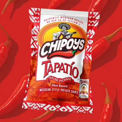 Chipoys Tapatío Mexican Style Potato Chips, 2.5oz Bag